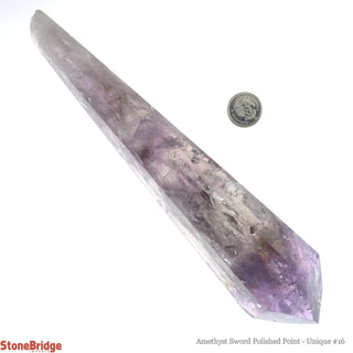 Amethyst Point Polished Sword U#16 - 8 1/4"    from The Rock Space