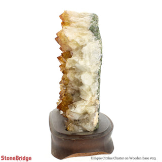 Citrine Cluster on Wood Base U#23 - 8 1/4"    from The Rock Space