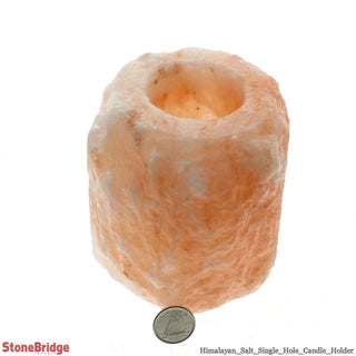 Himalayan Salt Candle Holders - ONE Hole    from The Rock Space