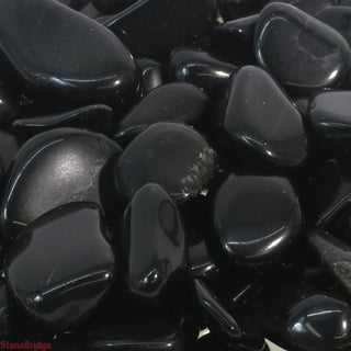 Obsidian Gold Sheen Tumbled Stones    from The Rock Space