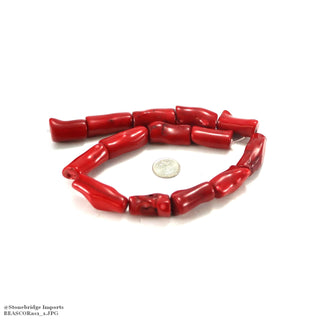Red Coral - Free Form 1Strand 6" - 20mm To 35mm    from The Rock Space