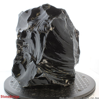 Obsidian Black Boulder Cut-Base U#12 - 13 3/4"    from The Rock Space