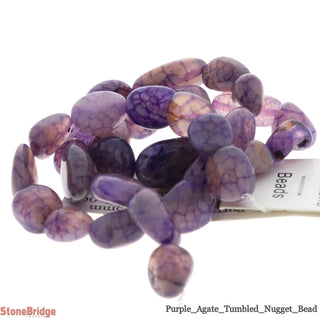 Purple Agate - Nugget Strand 15" Long    from The Rock Space