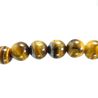 Tiger Eye E - Round Strand 7" - 10mm    from The Rock Space