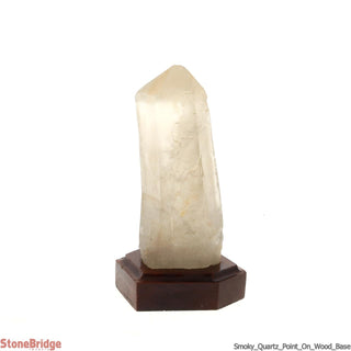 Smoky Quartz Point On Wood Base #3    from The Rock Space